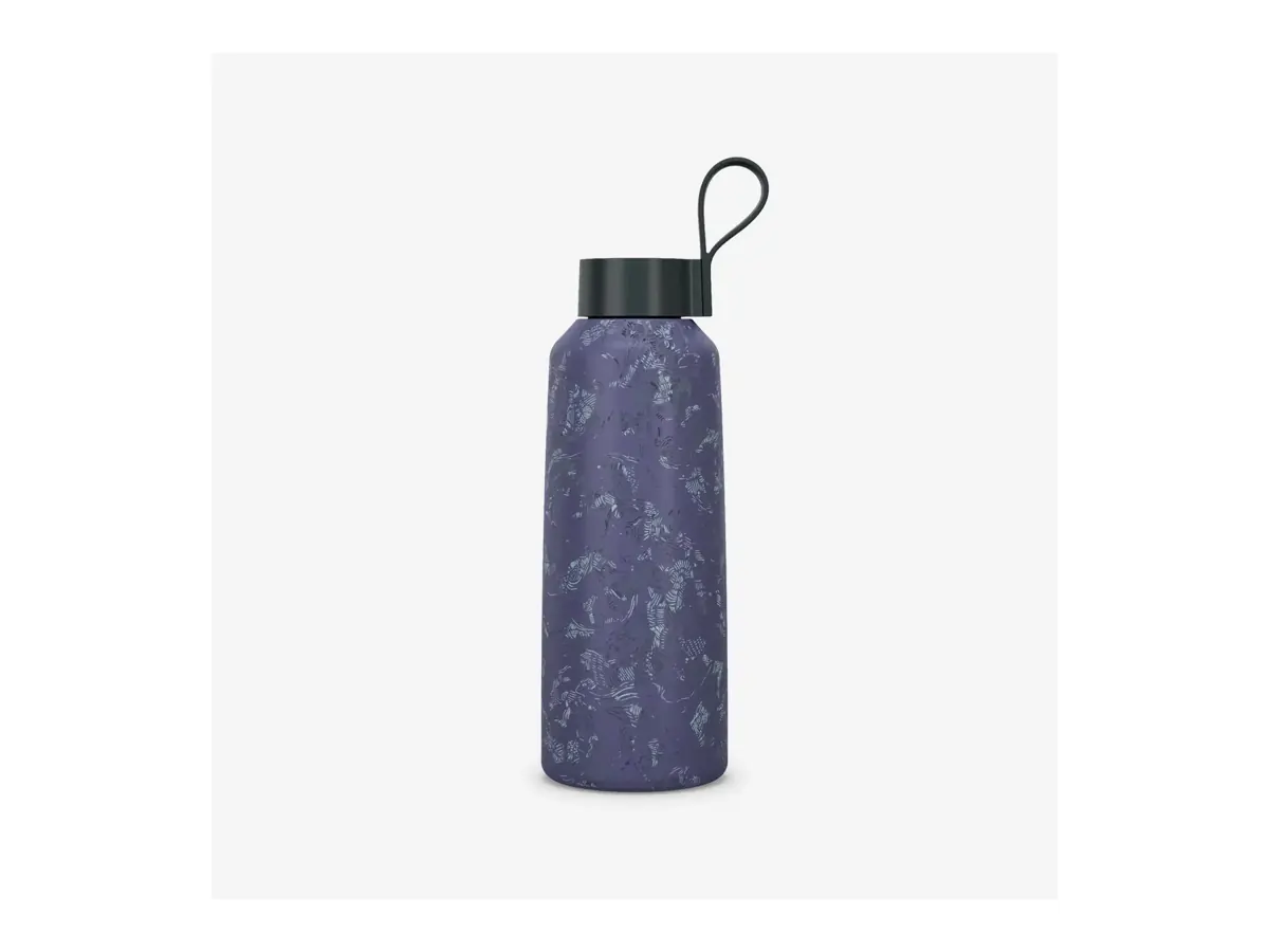 Gourde QUECHUA en inox d’un litre violette, référence 8971201.